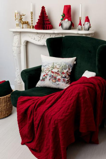 Наволочка гобеленова з велюром Салазки ПРОВАНС, 45х45см 037191