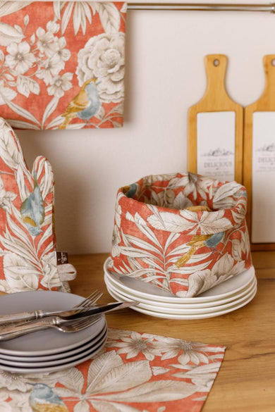 Універсальний кошик для зберігання Пташка на теракоті ПРОВАНС, 17х18х18см 034809