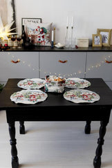 Гобеленова серветка кругла Снігова зима ПРОВАНС, D35см 036442