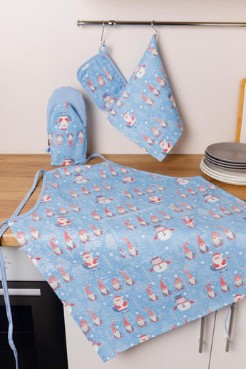 Набір кухонний 3 од.рукавичка, прихватка та рушник Happy Holidays на балкитному ПРОВАНС, 55х45 см 032079