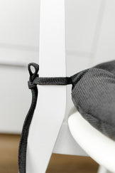 Кругла подушка на стілець LEON графіт ПРОВАНС, D40см 038928