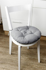 Кругла подушка на стілець LEON сірий ПРОВАНС, D40см 038929