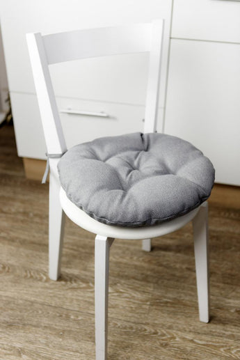 Кругла подушка на стілець LEON сірий ПРОВАНС, D40см 038929
