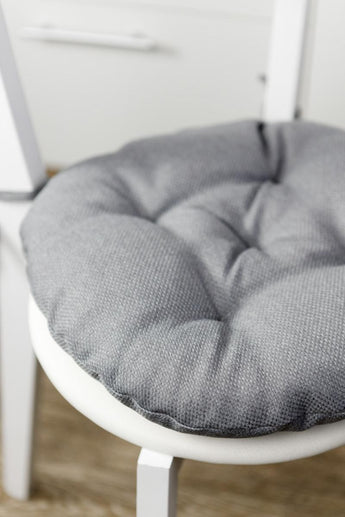 Кругла подушка на стілець LEON сірий ПРОВАНС, D40см 038929
