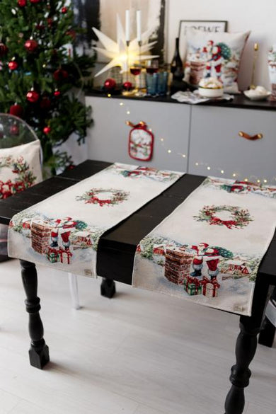 Новорічна доріжка з велюром Снігова зима ПРОВАНС, 35х100см 036438