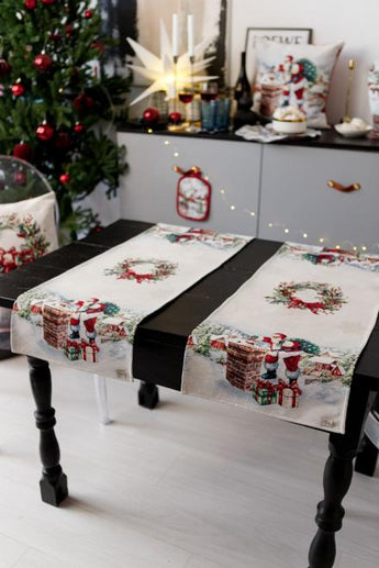 Новорічна доріжка з велюром Снігова зима ПРОВАНС, 40х140см 036431