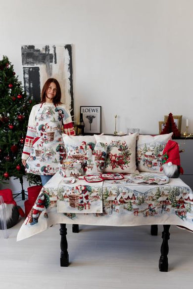 Наволочка гобеленова з велюром Салазки ПРОВАНС, 45х45см 037191