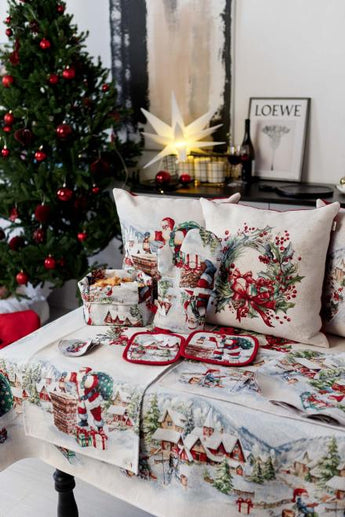 Новорічний кошик універсальний Снігова зима ПРОВАНС, 14х16х15см 037850