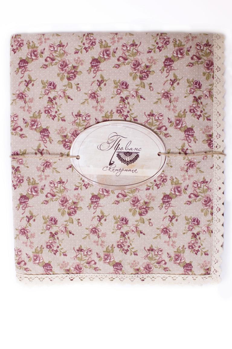 Скатертина з мереживом Прованс Rosettes ПРОВАНС, 120х140см 006548