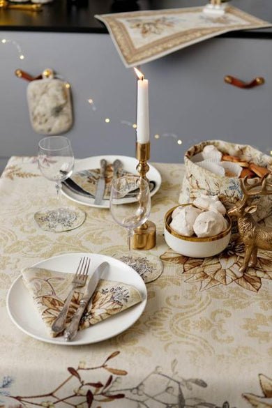 Гобеленова новорічна прихватка Золоте свято ПРОВАНС, 15х20см 037825