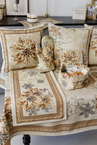 Новорічна гобеленова рукавичка Золоте свято ПРОВАНС, 33х16см 037831