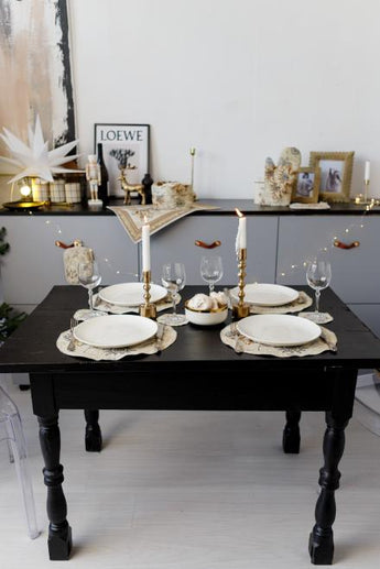 Новорічна кругла серветка Золоте свято ПРОВАНС, D35см 036313