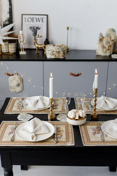 Новорічна гобеленова серветка Золоте свято ПРОВАНС, 30х50см 036311