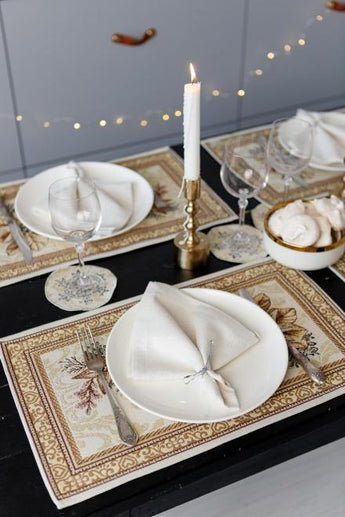 Новорічна гобеленова серветка Золоте свято ПРОВАНС, 30х50см 036311