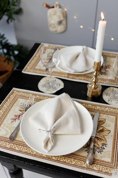 Новорічна гобеленова серветка Золоте свято ПРОВАНС, 30х50см 036311