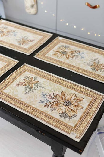 Новорічна гобеленова серветка Золоте свято ПРОВАНС, 30х50см 036311