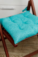 Подушка для стільця CHENILLA бірюзова ПРОВАНС, 40х40см 034857