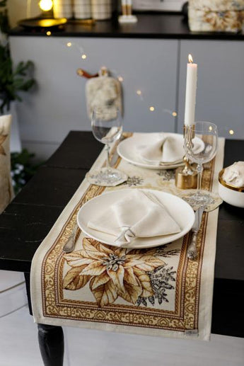 Ранер гобеленовий новорічний Золоте свято ПРОВАНС, 35х100см 036309