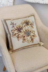 Наволочка гобеленова новорічна Три квітки ПРОВАНС, 45х45см 036960