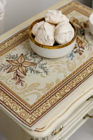 Новорічна гобеленова серветка Золоте свято ПРОВАНС, 30х50см 036311