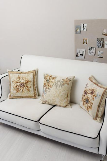 Наволочка гобеленова новорічна Квітка в рамці ПРОВАНС, 45х45см 036958