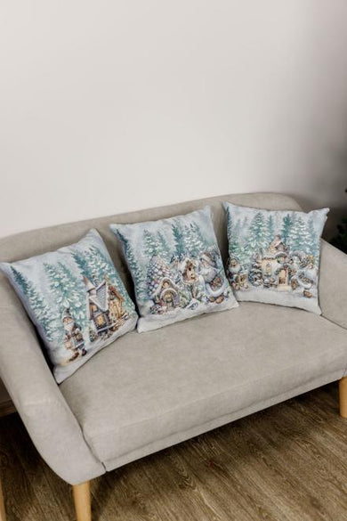 Наволочка гобеленова новорічна Казкові гноми Шпаківня ПРОВАНС, 45х45см 038485