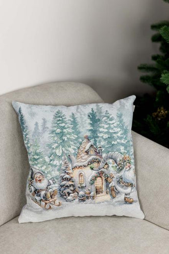 Наволочка гобеленова новорічна Казкові гноми Салазки ПРОВАНС, 45х45см 038481