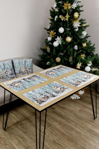 Новорічна гобеленова серветка Казкові гноми ПРОВАНС, 30х50см 038427