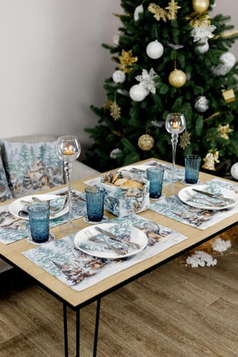 Новорічна гобеленова серветка Казкові гноми ПРОВАНС, 30х50см 038427