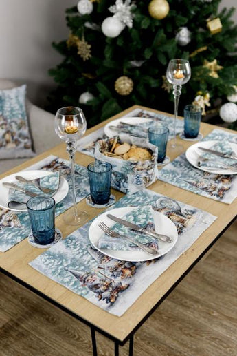 Новорічна гобеленова серветка Казкові гноми ПРОВАНС, 30х50см 038427