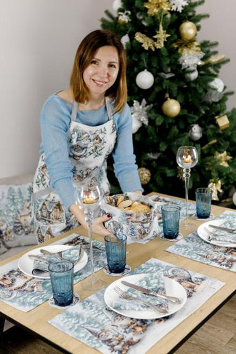 Новорічна гобеленова серветка Казкові гноми ПРОВАНС, 30х50см 038427