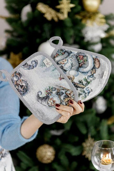 Гобеленова новорічна прихватка в асортименті Казкові гноми ПРОВАНС, 15х20см 038473