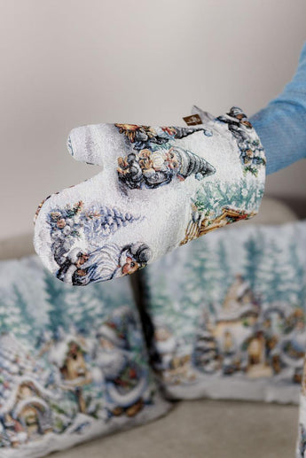 Новорічна гобеленова рукавичка Казкові гноми ПРОВАНС, 32х15см 038467