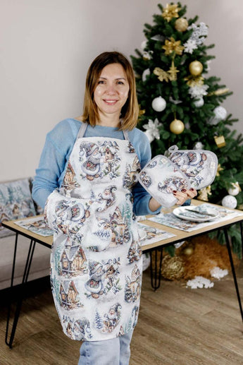 Новорічна гобеленова рукавичка Казкові гноми ПРОВАНС, 32х15см 038467