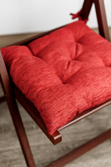 Подушка для стільця CHENILLA червона ПРОВАНС, 40х40см 034853