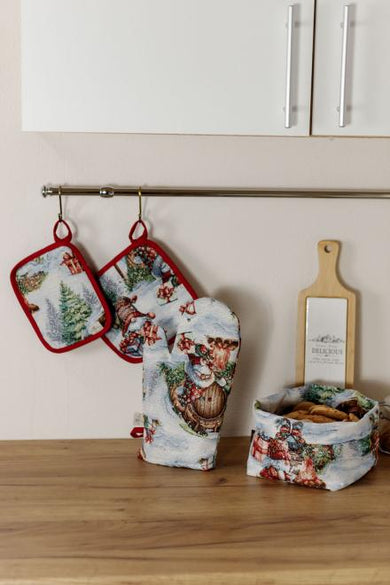 Новорічний кошик універсальний Різдвяне багаття ПРОВАНС, 16х14х15см 038404