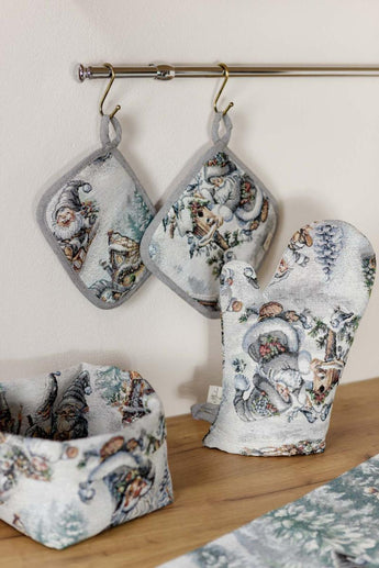 Новорічна гобеленова рукавичка Казкові гноми ПРОВАНС, 32х15см 038467