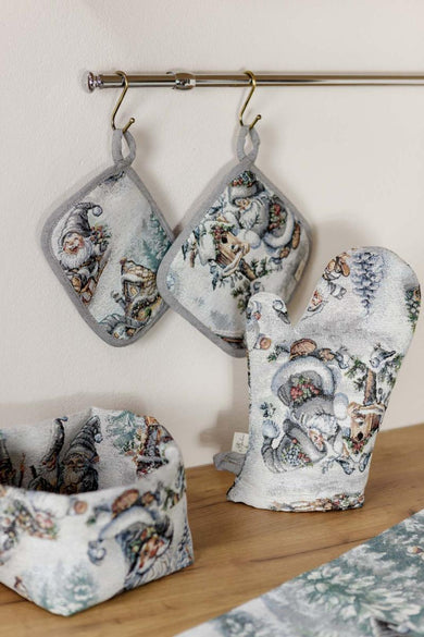 Новорічна гобеленова рукавичка Казкові гноми ПРОВАНС, 32х15см 038467