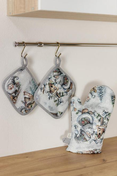 Гобеленова новорічна прихватка в асортименті Казкові гноми ПРОВАНС, 15х20см 038473