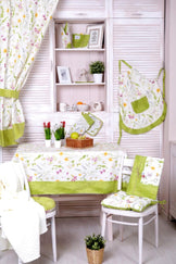 Святкова скатертина Living Весна з кантом ПРОВАНС, 140х220см 013233