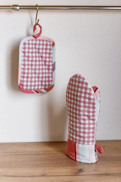 Набір рукавиця та прихватка Коралова клітинка ПРОВАНС, 29х15см 035661