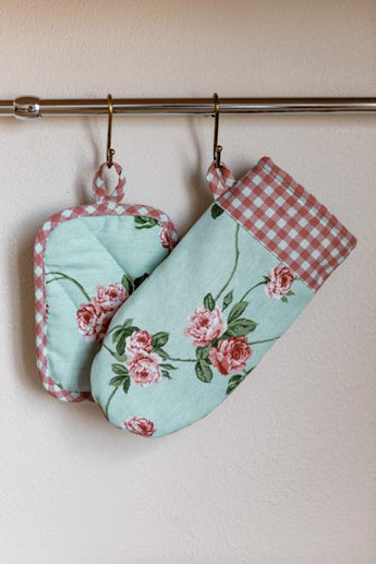 Набір рукавичка та прихватка Трояндочки ПРОВАНС, 29х15см 035694