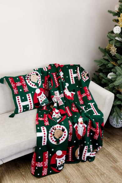 В'язана новорічна подушка Ho-Ho-Ho ПРОВАНС, 45х45см 037488