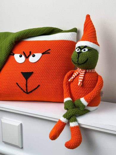 Декоративна в'язана наволочка Помаранчевий Бука ПРОВАНС, 45х45см 042942