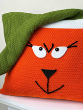 Декоративна в'язана наволочка Помаранчевий Бука ПРОВАНС, 45х45см 042942