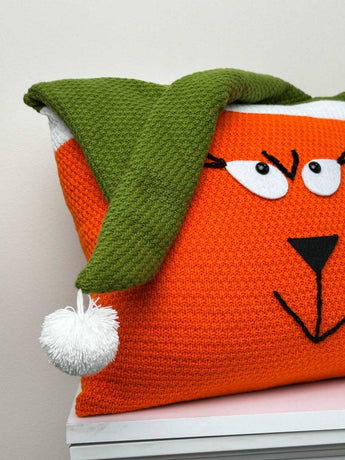 Декоративна в'язана наволочка Помаранчевий Бука ПРОВАНС, 45х45см 042942