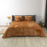 Покривало ТЕП "VELOUR" 240*260 см Кофейний/Ромб прямий