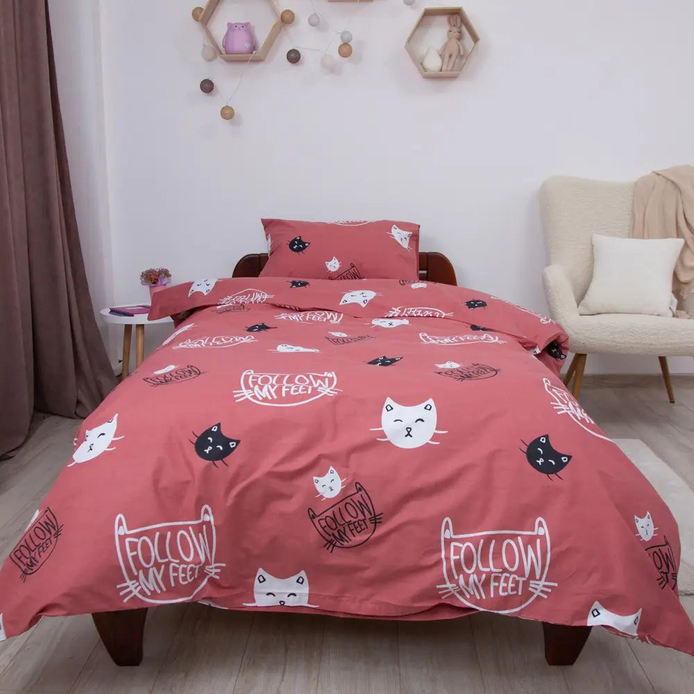 Комплект постільної білизни ТЕП "Soft dreams" Кошенятка (коричневий), 50x70 підлітковий 