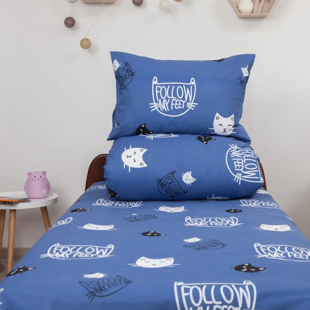 Комплект постільної білизни ТЕП "Soft dreams" Кошенятка (сині), 50x70 підлітковий 
