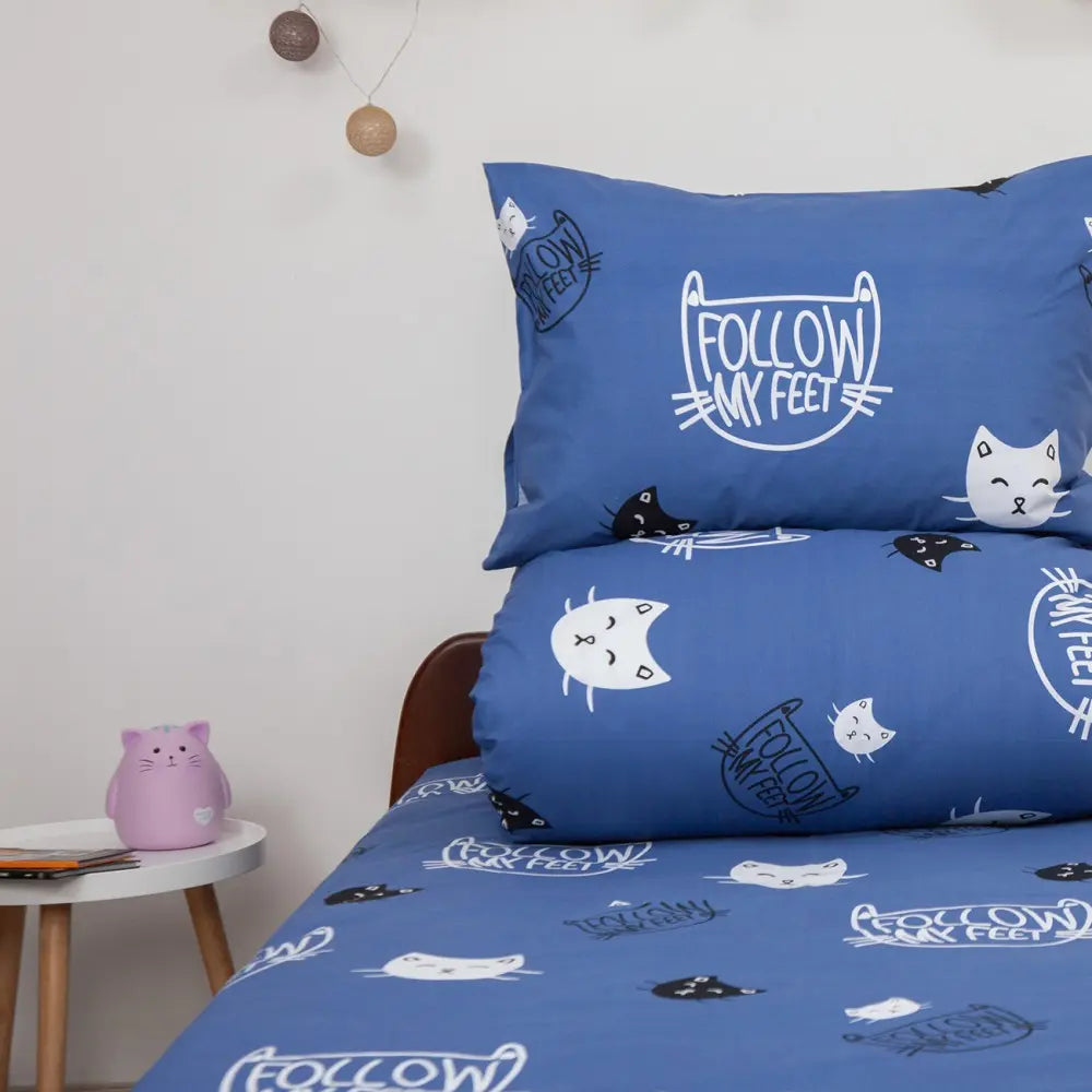 Комплект постільної білизни ТЕП "Soft dreams" Кошенятка (сині), 50x70 підлітковий 